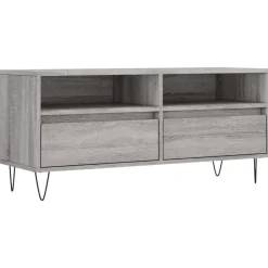 Tv-Meubels*vidaXL Tv-meubel 100x34,5x44,5 cm bewerkt hout eikenkleur Grijs sonoma