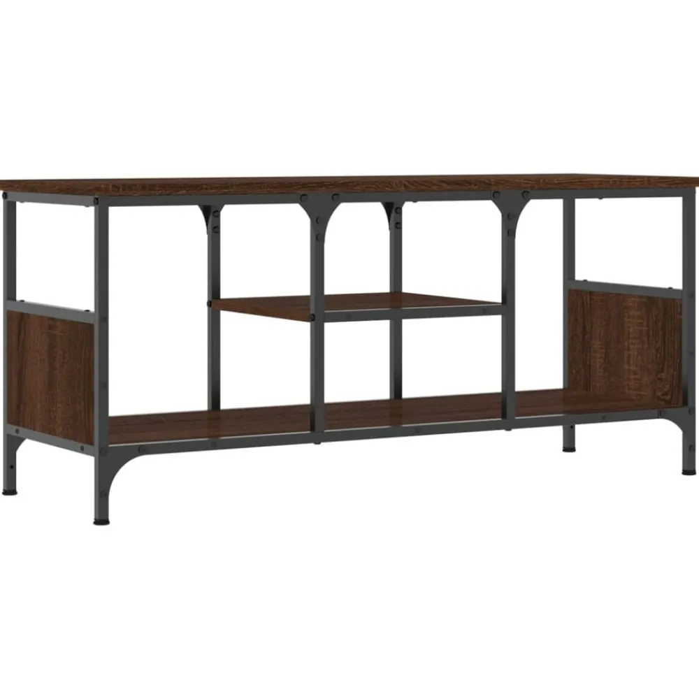 Tv-meubel 100x35x45 cm bewerkt hout en ijzer>vidaXL