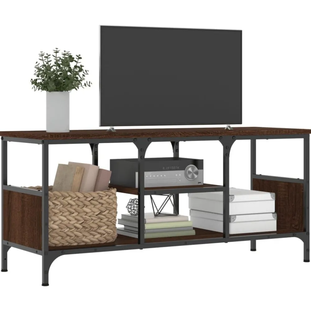 Tv-meubel 100x35x45 cm bewerkt hout en ijzer>vidaXL