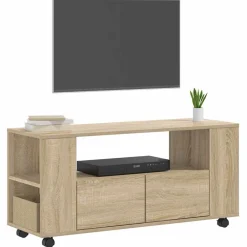 Tv-meubel 102x34,5x43 cm bewerkt hout kleurig><noscript><img width=