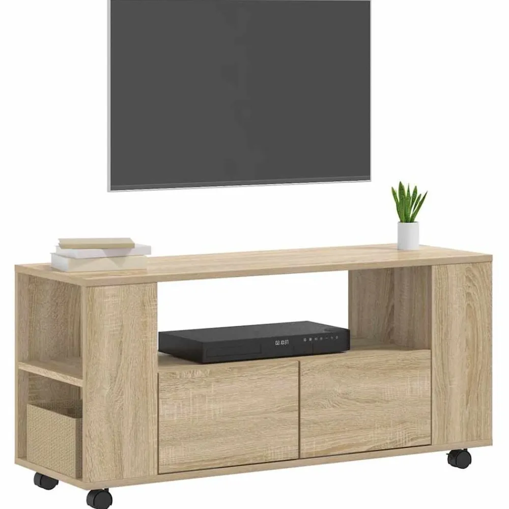 Tv-meubel 102x34,5x43 cm bewerkt hout kleurig>vidaXL Hot
