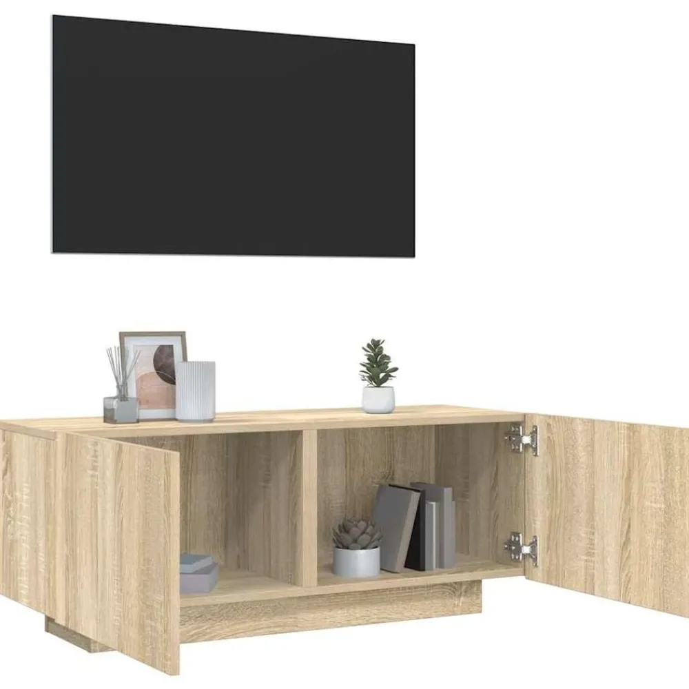 Tv-meubel 100x35x40 cm bewerkt hout kleurig>vidaXL New