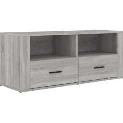 Tv-meubel 100x35x40 cm bewerkt hout eikenkleurig>vidaXL New