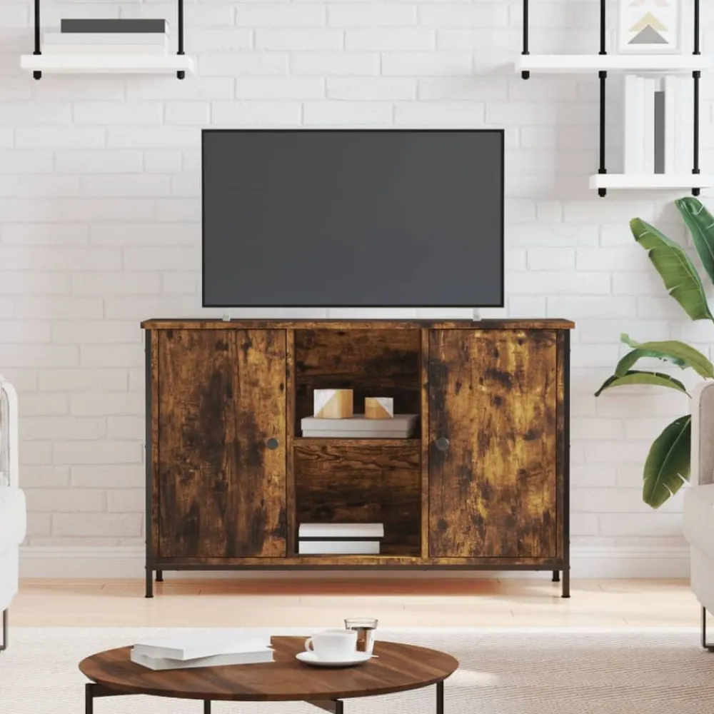 Tv-Meubels*vidaXL Tv-meubel 100x35x65 cm bewerkt hout kleurig Gerookt eiken