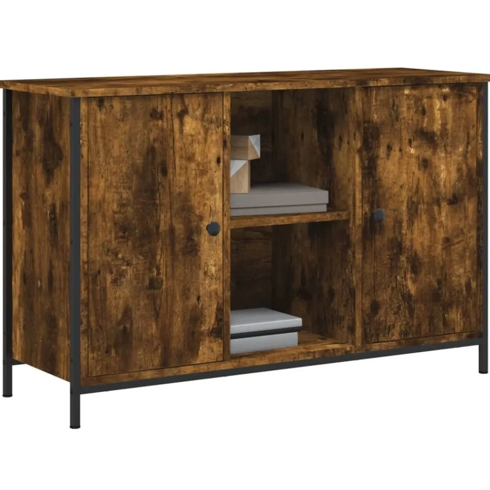 Tv-Meubels*vidaXL Tv-meubel 100x35x65 cm bewerkt hout kleurig Gerookt eiken