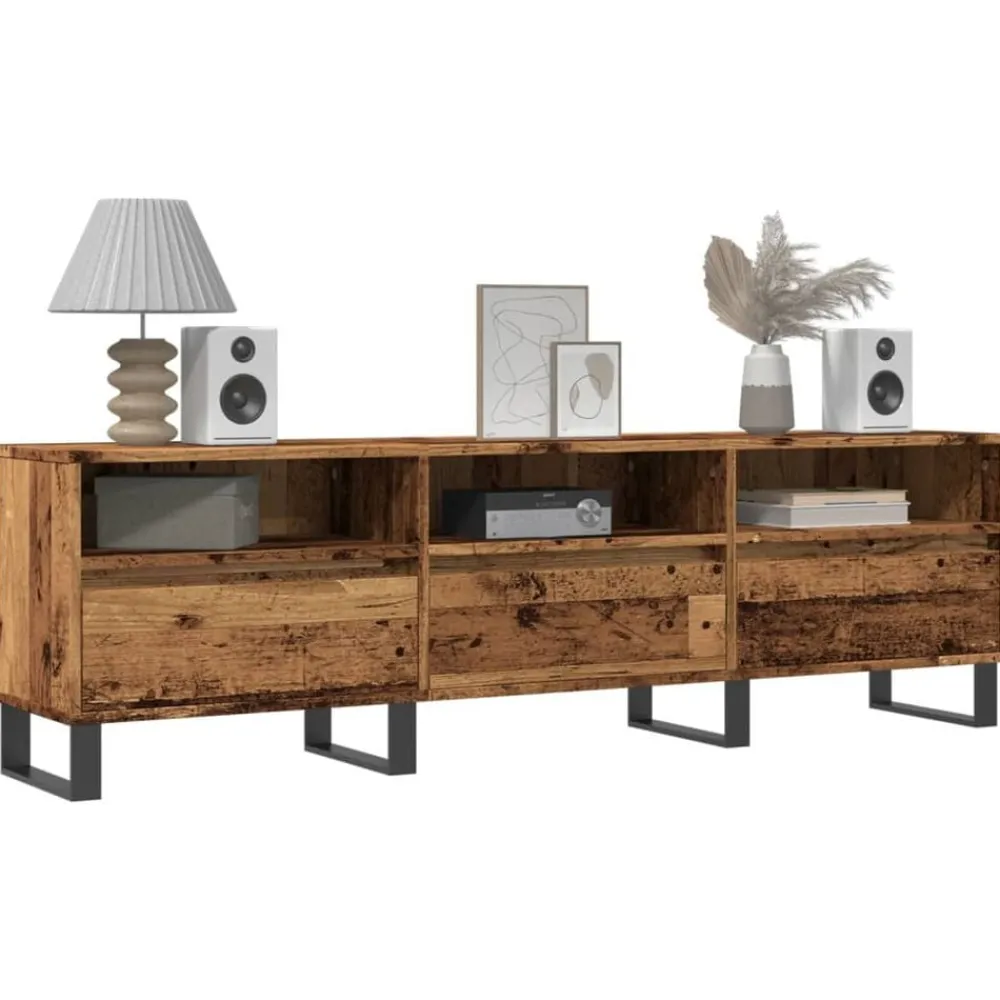 Tv-Meubels*vidaXL Tv-meubel 150x30x44,5 cm bewerkt hout kleurig Oud hout