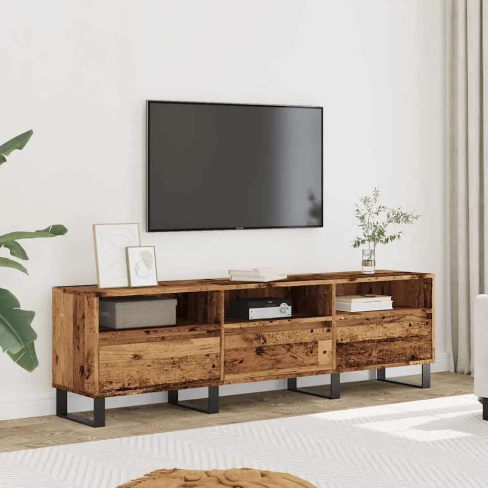 Tv-Meubels*vidaXL Tv-meubel 150x30x44,5 cm bewerkt hout kleurig Oud hout