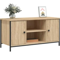 Tv-meubel 100x40x50 cm bewerkt hout kleurig><noscript><img width=