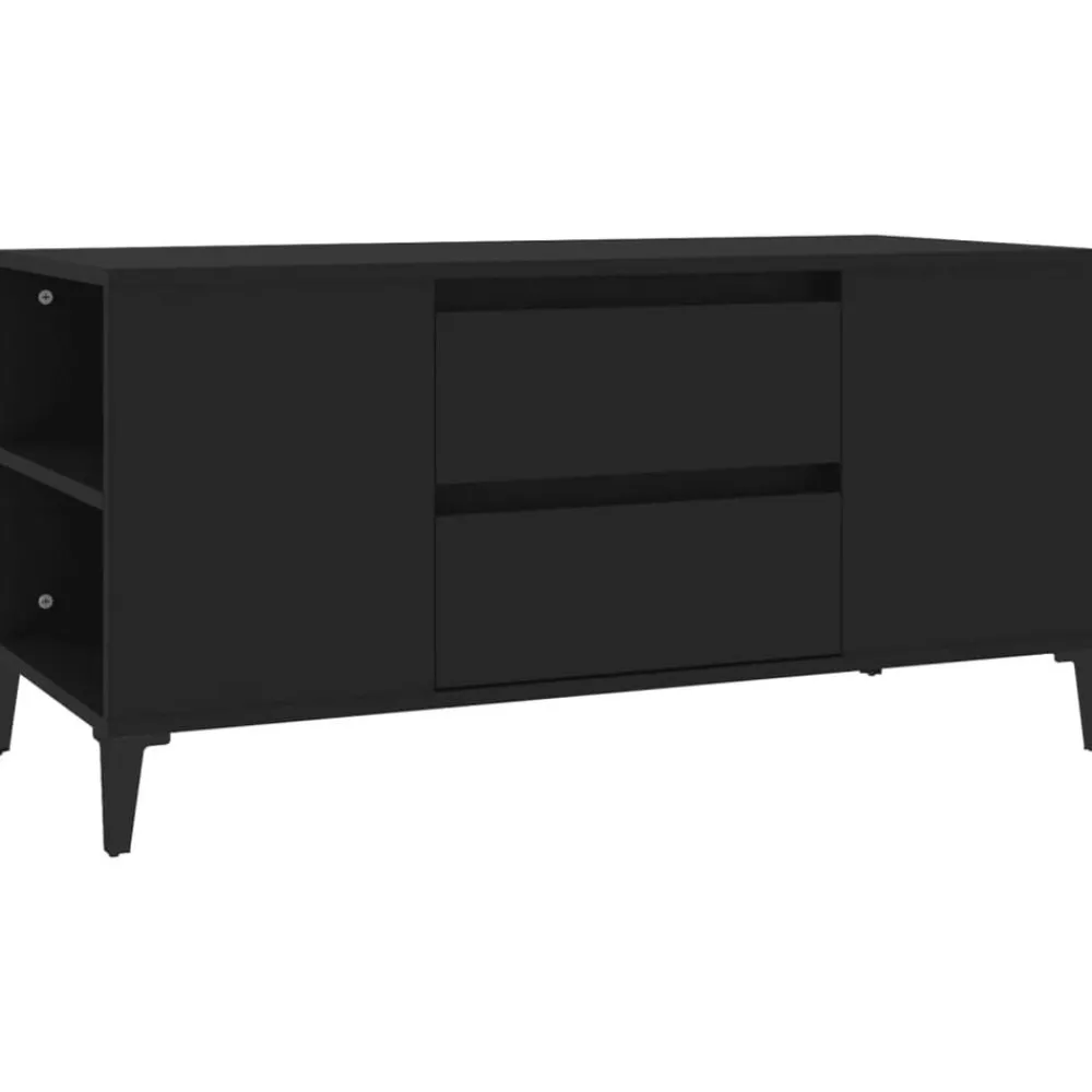 Tv-Meubels*vidaXL Tv-meubel 102x44,5x50 cm bewerkt hout Zwart