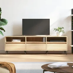 Tv-Meubels*vidaXL Tv-meubel 150x30x44,5 cm bewerkt hout kleurig Sonoma eiken