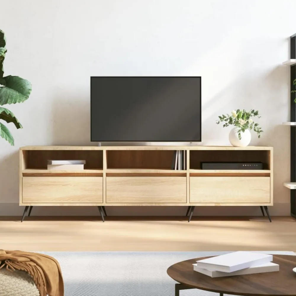 Tv-Meubels*vidaXL Tv-meubel 150x30x44,5 cm bewerkt hout kleurig Sonoma eiken