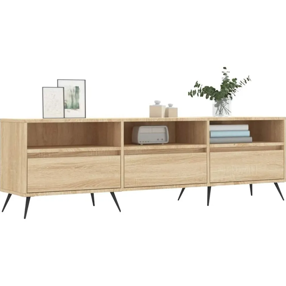Tv-Meubels*vidaXL Tv-meubel 150x30x44,5 cm bewerkt hout kleurig Sonoma eiken