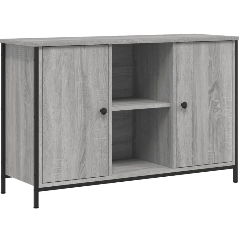 Tv-meubel 100x35x65 cm bewerkt hout eikenkleurig>vidaXL Best