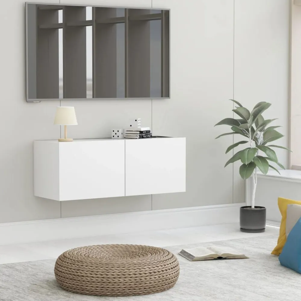 Tv-meubel 80x30x30 cm bewerkt hout>vidaXL New