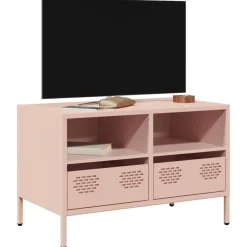 Tv-Meubels*vidaXL Tv-meubel 68x39x43,5 cm koudgewalst staal Roze