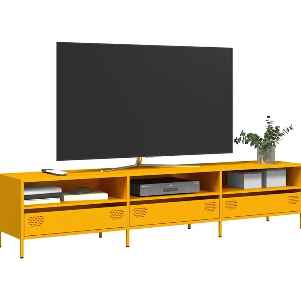 Tv-meubel 202x39x43,5 cm koudgewalst staal>vidaXL