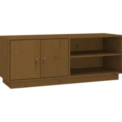 Tv-Meubels*vidaXL Tv-meubel 105x34x40 cm massief grenenhout Honingbruin