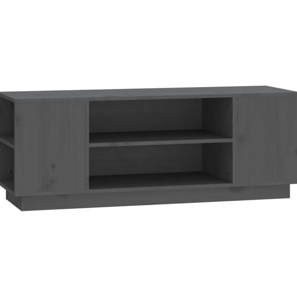 Tv-Meubels*vidaXL Tv-meubel 110x35x40,5 cm massief grenenhout Grijs