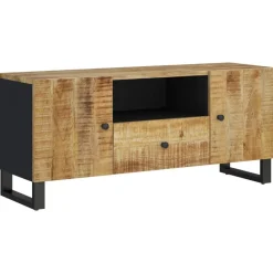 Tv-meubel 105x33,5x46 cm massief mangohout en bewerkt hout>vidaXL Clearance