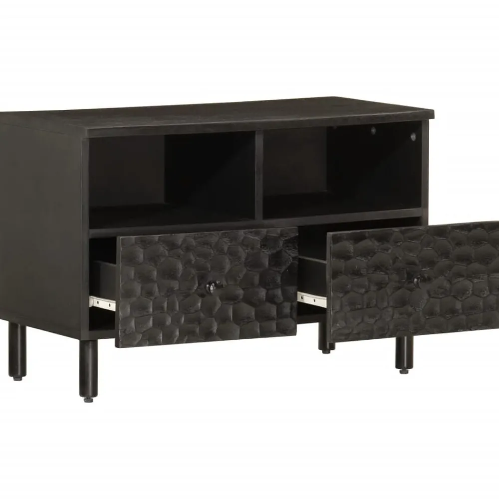 Tv-Meubels*vidaXL Tv-meubel 70x33x46 cm massief mangohout Zwart