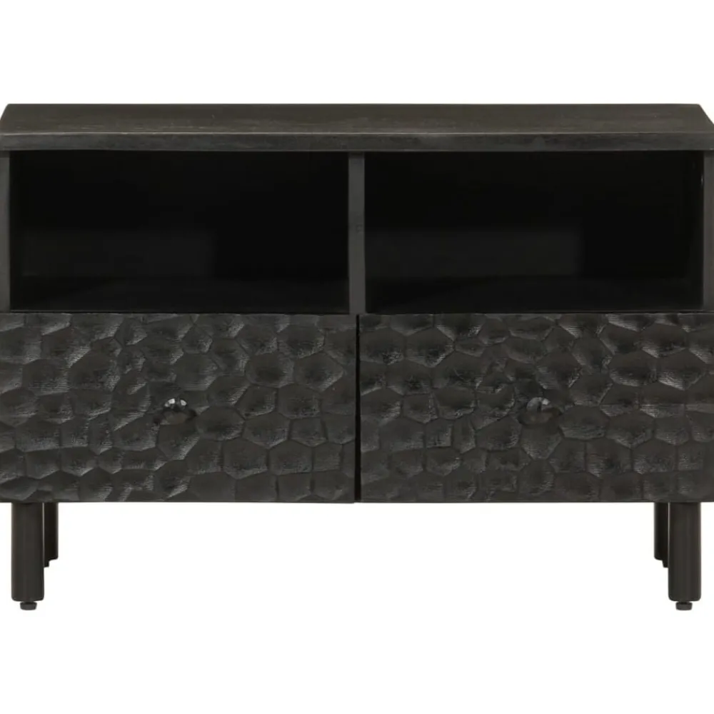 Tv-Meubels*vidaXL Tv-meubel 70x33x46 cm massief mangohout Zwart