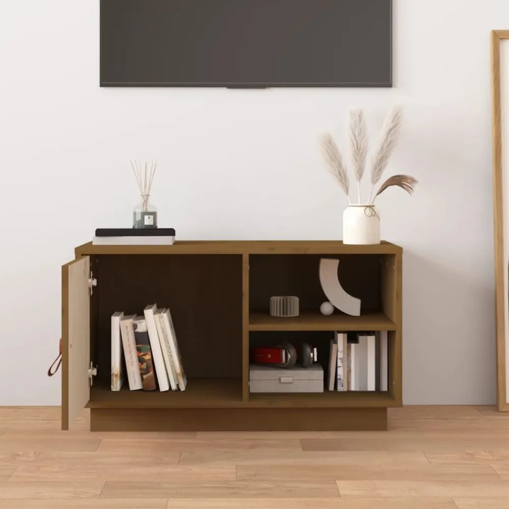 Tv-meubel 70x34x40 cm massief grenenhout>vidaXL New