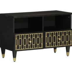 Tv-Meubels*vidaXL Tv-meubel 70x33x46 cm massief mangohout Zwart
