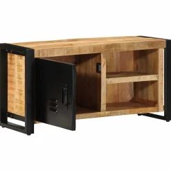 Tv-meubel 80x30x40 cm massief ruw mangohout>vidaXL Clearance