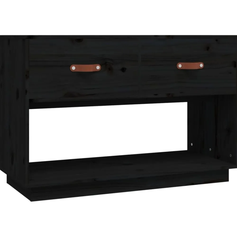 Tv-Meubels*vidaXL Tv-meubel 90x40x60 cm massief grenenhout Zwart