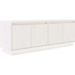 Tv-Meubels*vidaXL Tv-meubel 110x34x40 cm massief grenenhout Wit