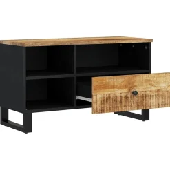 Tv-meubel 80x33x46 cm massief mangohout en bewerkt hout>vidaXL Best