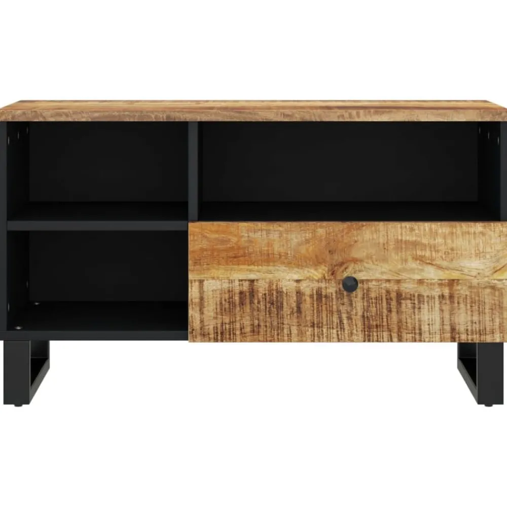 Tv-meubel 80x33x46 cm massief mangohout en bewerkt hout>vidaXL Best
