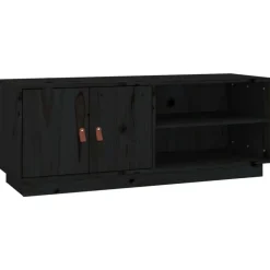 Tv-Meubels*vidaXL Tv-meubel 105x34x40 cm massief grenenhout Zwart