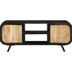 Tv-meubel 110x30x45 cm ruw mangohout>vidaXL Clearance