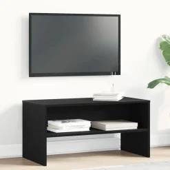 Tv-Meubels*vidaXL Tv-meubel 80x40x40 cm spaanplaat kleurig Zwart eiken