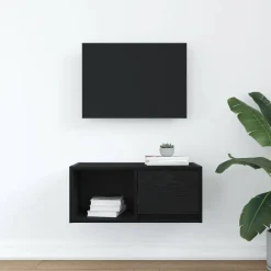 Tv-Meubels*vidaXL TV-meubel 60x31x25,5 cm spaanplaat kleurig Zwart eiken