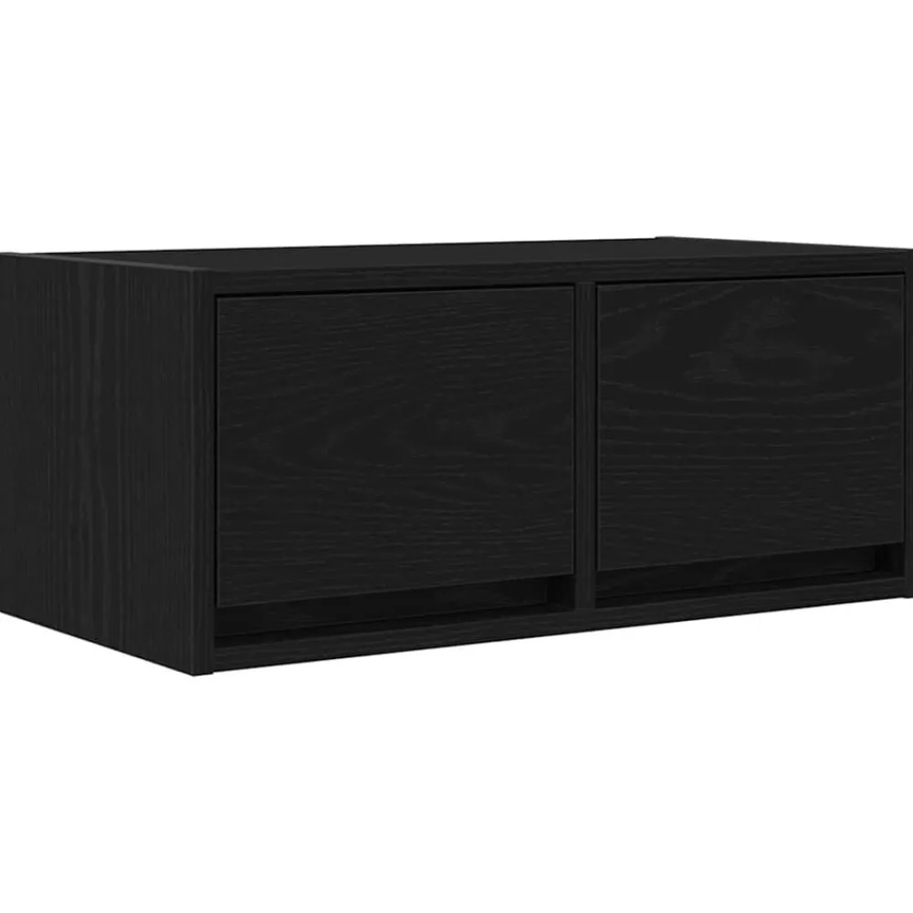 Tv-Meubels*vidaXL TV-meubel 60x31x25,5 cm spaanplaat kleurig Zwart eiken