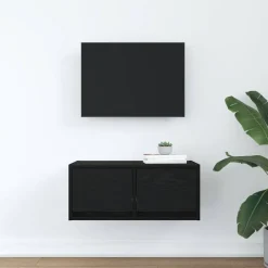 Tv-Meubels*vidaXL TV-meubel 60x31x25,5 cm spaanplaat kleurig Zwart eiken