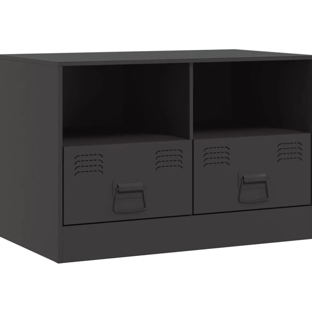 Tv-Meubels*vidaXL Tv-meubel 67x39x44 cm staal Zwart