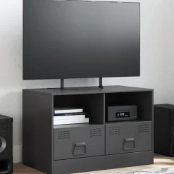 Tv-Meubels*vidaXL Tv-meubel 67x39x44 cm staal Zwart