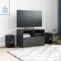 Tv-Meubels*vidaXL Tv-meubel 67x39x44 cm staal Zwart