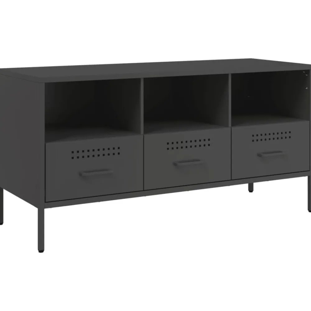 Tv-meubel 100,5x39x50,5 cm staal>vidaXL
