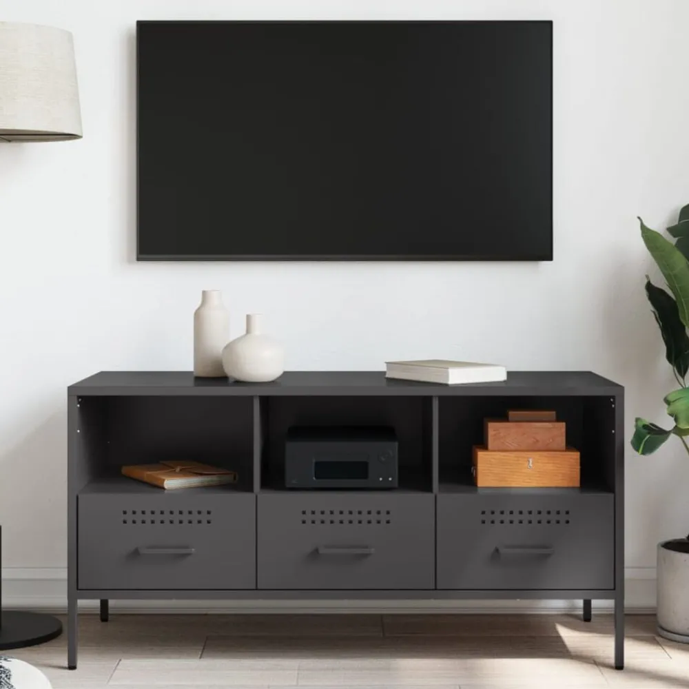 Tv-meubel 100,5x39x50,5 cm staal>vidaXL