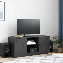 Tv-Meubels*vidaXL Tv-meubel 99x39x44 cm staal Zwart