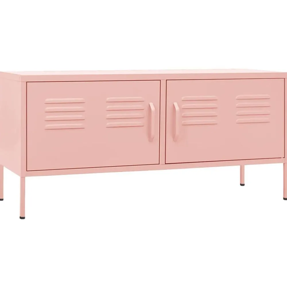 Tv-Meubels*vidaXL Tv-meubel 105x35x50 cm staal Roze