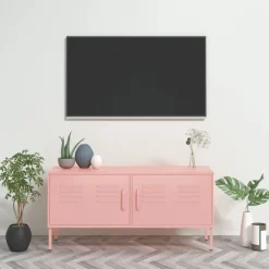 Tv-Meubels*vidaXL Tv-meubel 105x35x50 cm staal Roze