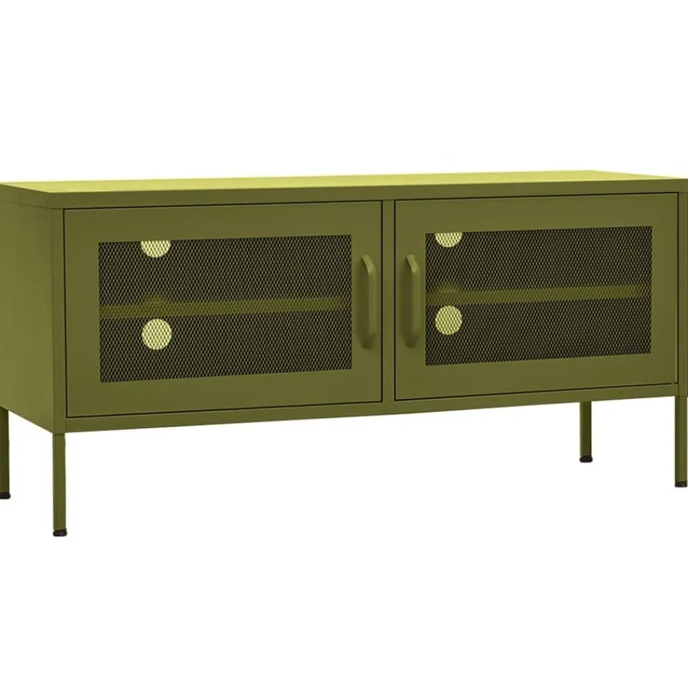 Tv-meubel 105x35x50 cm staal>vidaXL Outlet