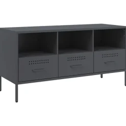 Tv-Meubels*vidaXL Tv-meubel 100,5x39x50,5 cm staal kleurig Antraciet