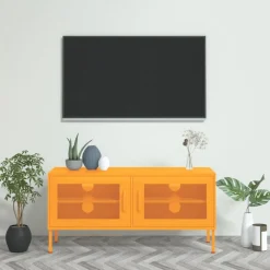 Tv-meubel 105x35x50 cm staal>vidaXL Outlet