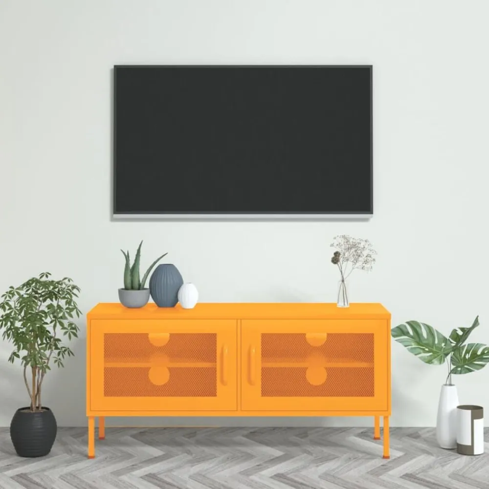 Tv-meubel 105x35x50 cm staal>vidaXL Outlet